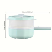 1.5L portativ elektr hotpoti, qotishma po'latdan yasalgan, qopqog'li, yotoqxona va uy uchun