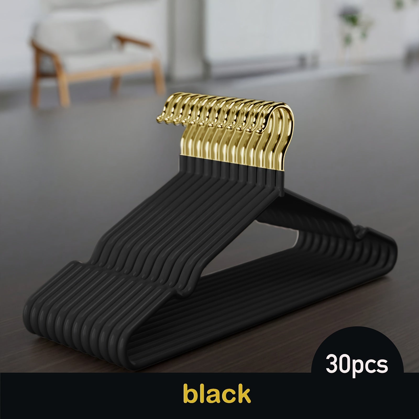 Metal Clothing Hangers Set 10/30 Pack Gold Space Saving Hangers