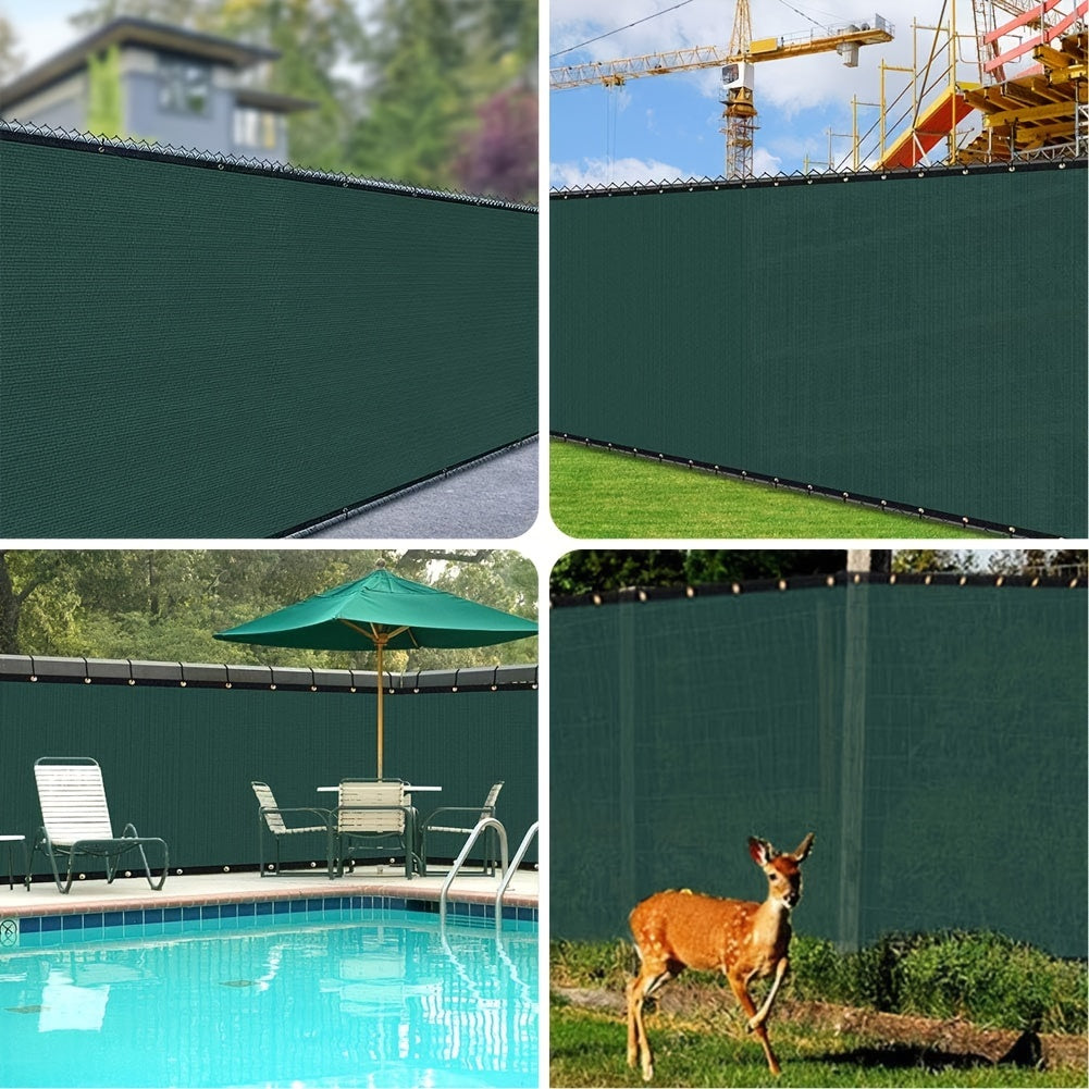 Green Privacy Fence with 6-Pin Encryption 90% Shading Aluminum Buckles 4 Corner Protectors
