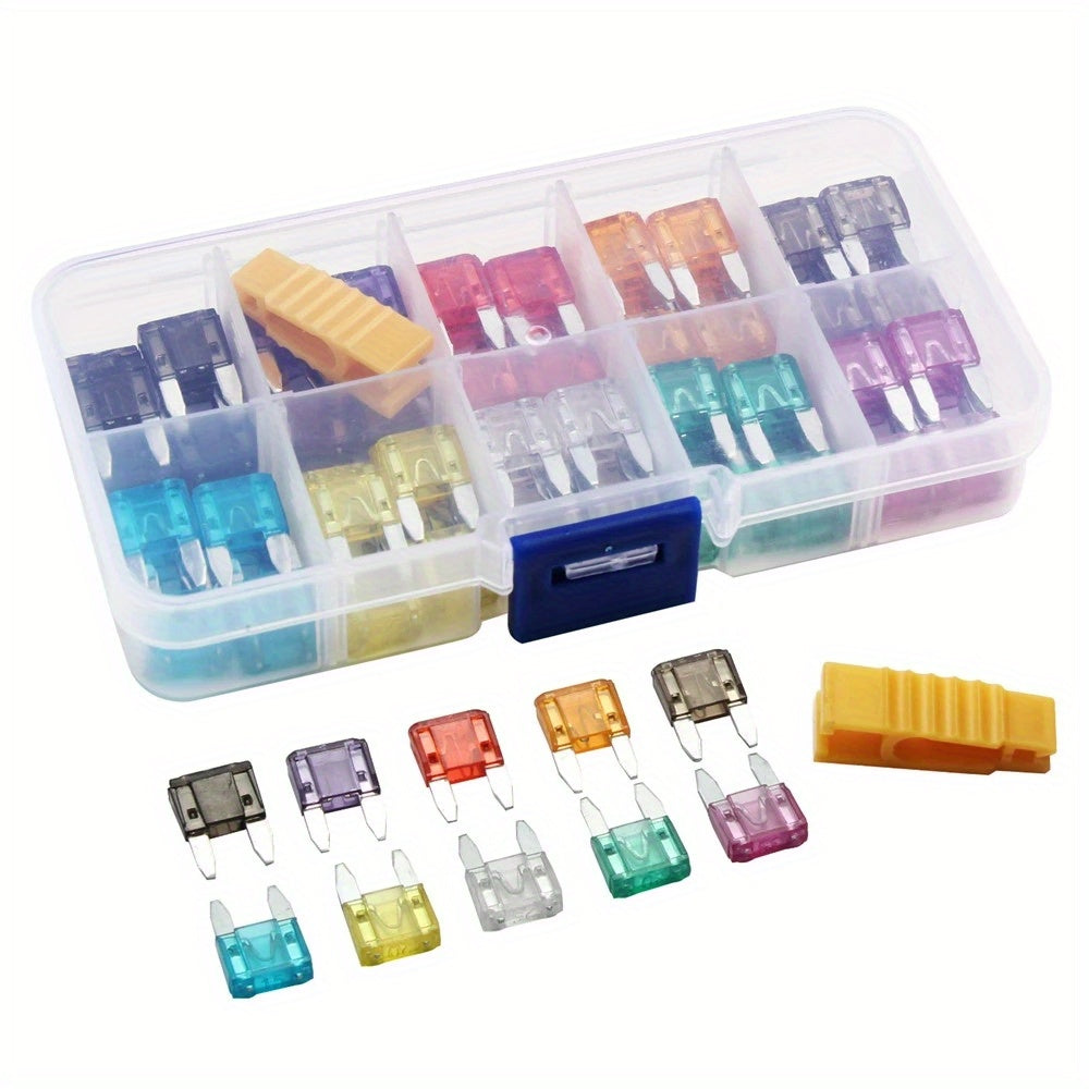 120pcs Small Blade Car Fuse Assortment Set Auto Truck 2.5-35A Plastic Box