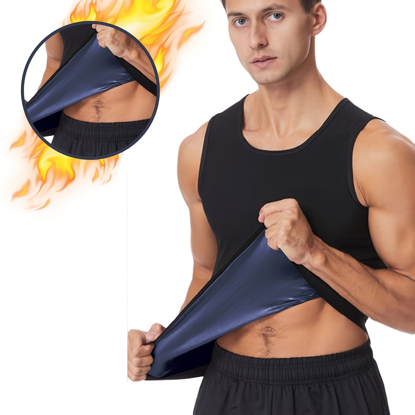 90% polyester va 10% elastan dan tayyorlangan sport shakl beruvchi vest. Fitness mashg'ulotlari va sport kiyimlari uchun mos. Qattiq mos keladigan, yengsiz, krujka bo'yin dizayni. Bir rangli cho'ziladigan pullover.