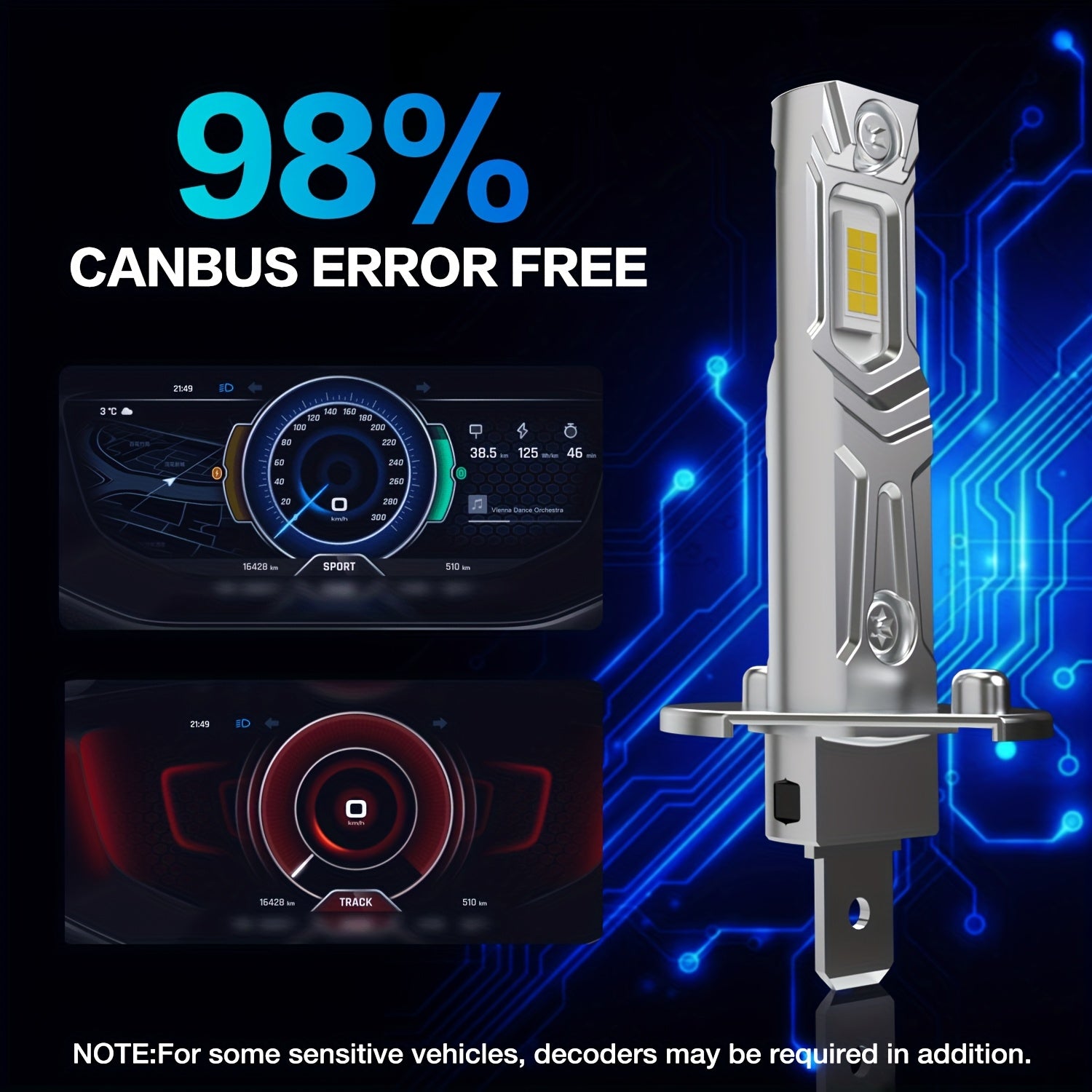 2 шт. светодиодных противотуманных фар для автомобиля H1 6000K яркий антизапотевание 12V Plug and Play