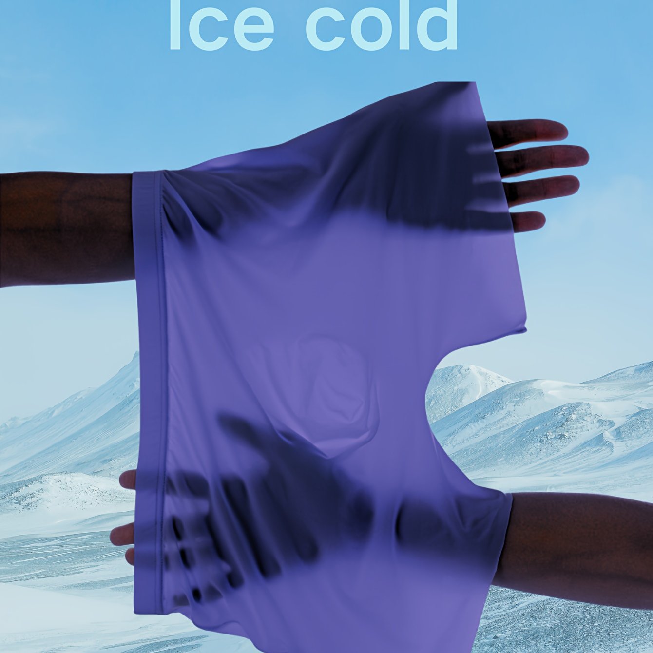 Men's Ice Silky Cool Underwear Semi-Transparent Pink 3D Molded Fit