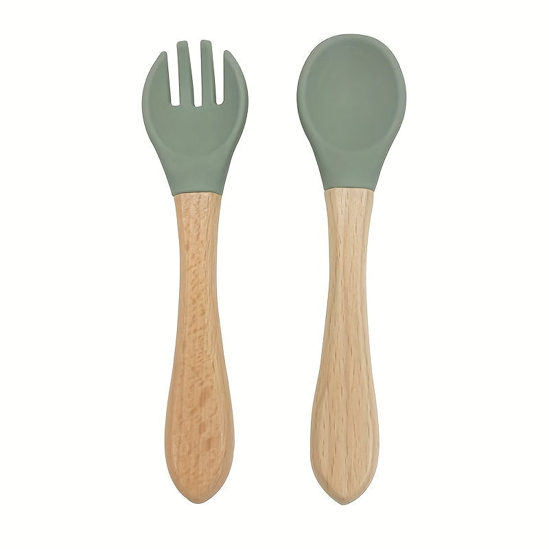 Набор для кормления малыша, тарелка с присоской, ложка и вилка для самостоятельного кормления, без BPA, безопасная для посудомоечной машины, подарок для малышей