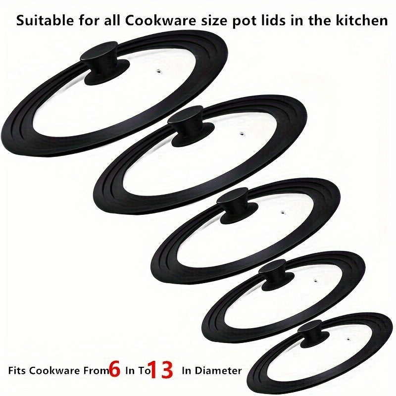 Tempered Glass Cookware Lid with Silicone Ring for 15.24cm-33.02cm Pans