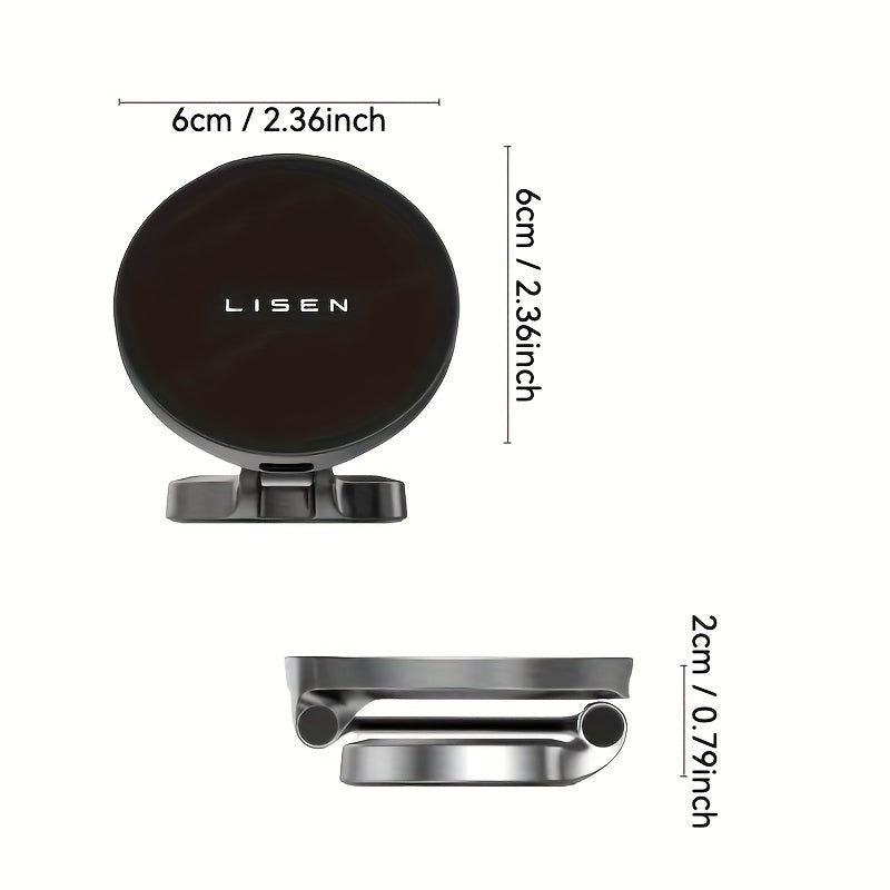 Magnetic Car Mount Charger 15W Fast Wireless Charging for iPhone 12-15 Pro Max Zinc Alloy Dashboard Holder