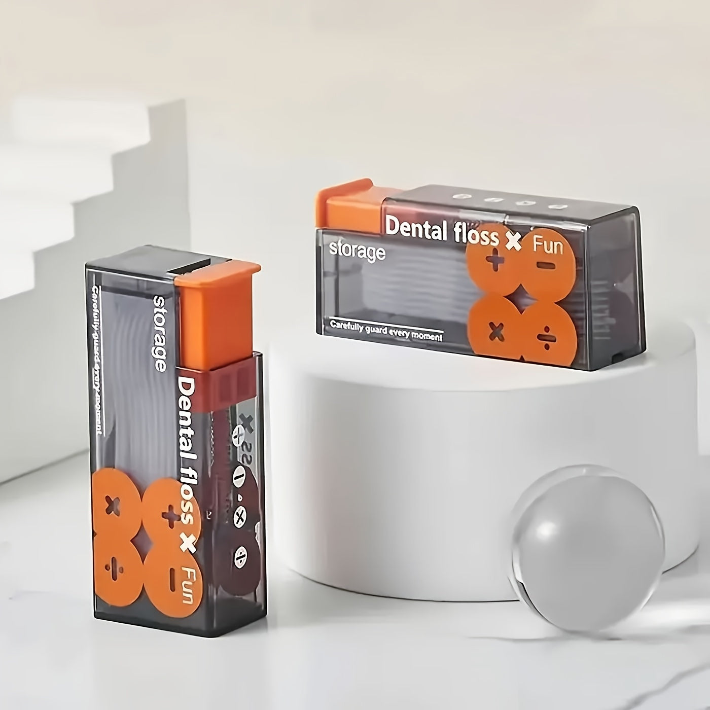 Automatic Dental Flosser Dispenser Portable Travel Case with Built-in Toothpick