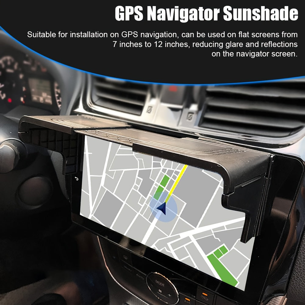 Universal Car GPS Sun Visor Cover ABS Sunshade Shield 17.78-30.48cm