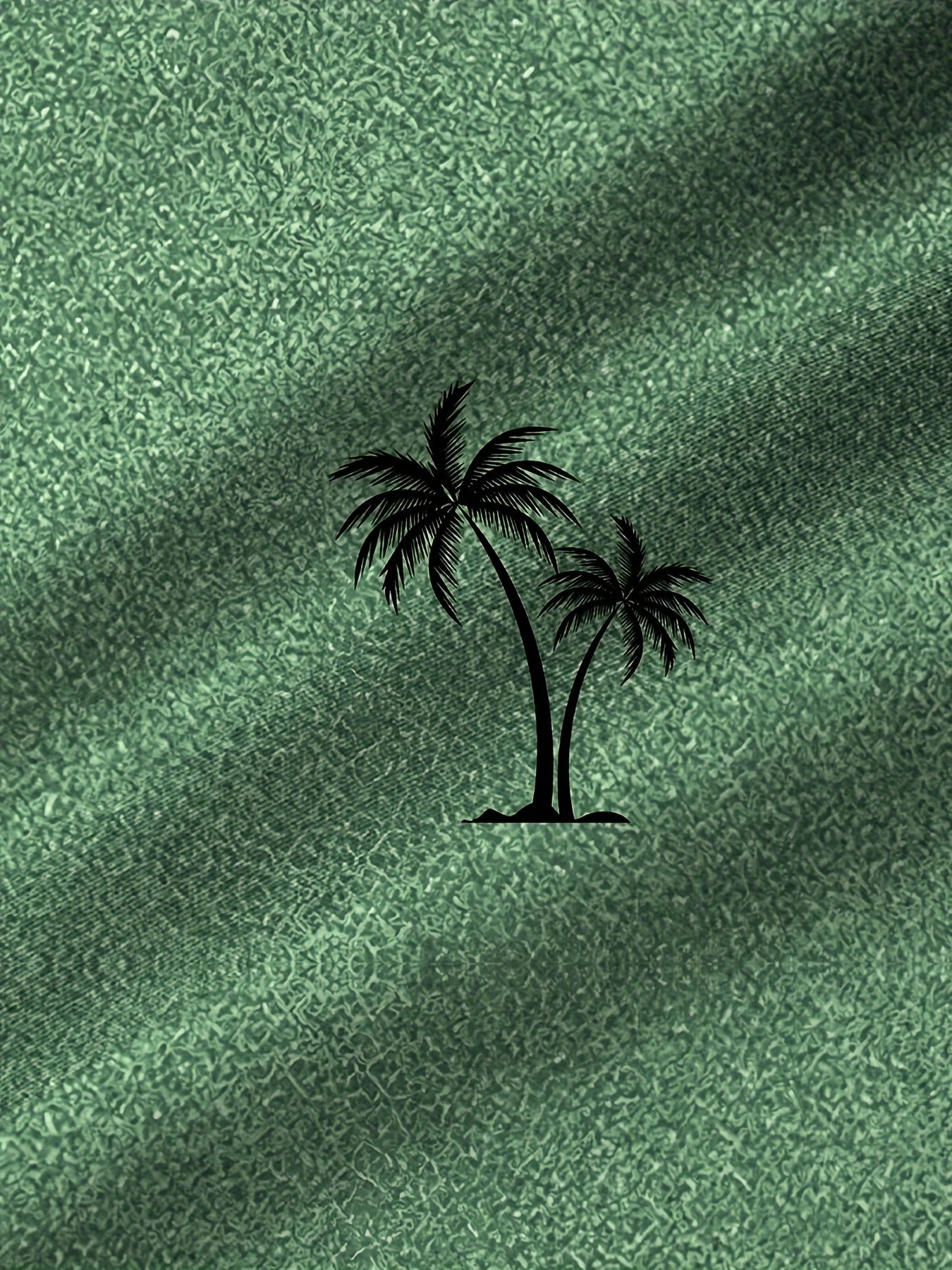 Men's Summer Casual Coconut Tree Print Short Sleeve Button Shirt Plus Size