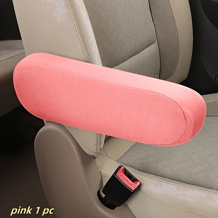 Universal Fit Car Armrest Cover Elastic Dustproof Wear-Resistant Seat Protector Black Grey Beige