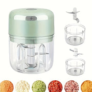 Portable Electric Mini Garlic Chopper 100/250ML Rechargeable Kitchen Gadget