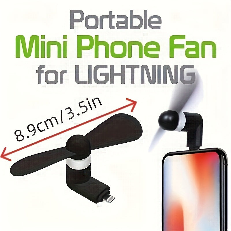 USB bilan quvvatlanadigan mini qoʻl fan - portativ, shovqinsiz ishlash, oq propeller bilan qora, sayohat va tashqi foydalanish uchun ideal
