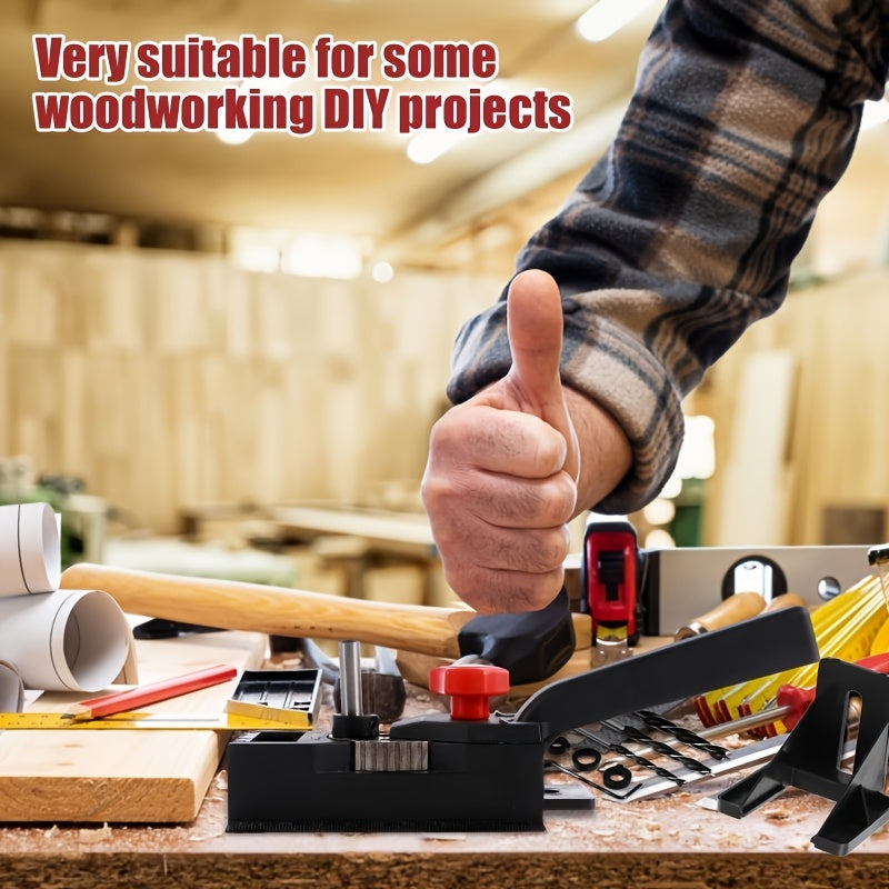 Portable Woodworking Doweling Jig Kit for Accurate Hole Drilling Plastic