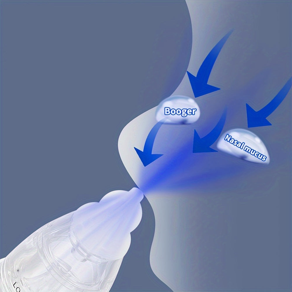 Electric Nasal Cleaner with Adjustable Modes Silicone Nose Sucker Tweezers Straw Brush Green