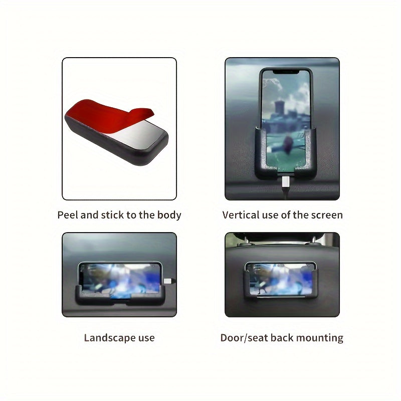 Kenglikli ikki teshikli avtomobil telefon tutqichli PVC panelga o'rnatiladigan qattiq o'rnatish bilan Qasrli qorli manzara dizayni