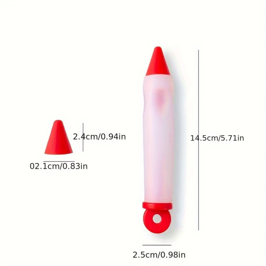 Keklarni shokoladli sous yoki krem bilan bezash uchun silikonli bezatish qalami - kukilarni yozish va bezash uchun o'z qo'llaringiz bilan pishirish vositasi