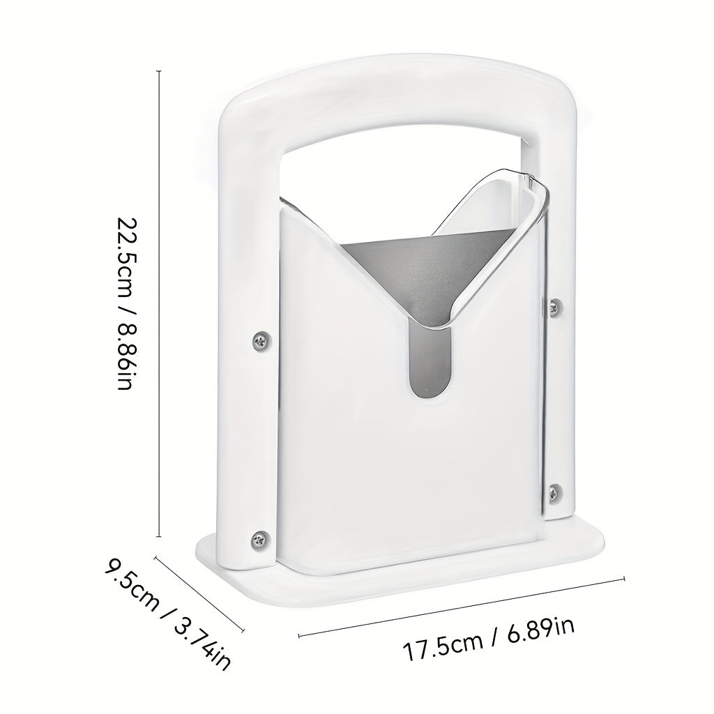 Bagel non uchun pishirish uchun zanglamaydigan po'latdan yasalgan, sirpanmaydigan tutqichli, chidamli asosli, uyda va tabiatda foydalanish uchun mukammal bo'lgan non kesgich