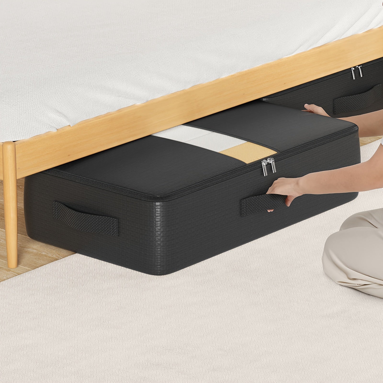 Большая вместимость тканевого под кроватью хранилища сумка водонепроницаемая для одежды, одеял, игрушек, органайзер