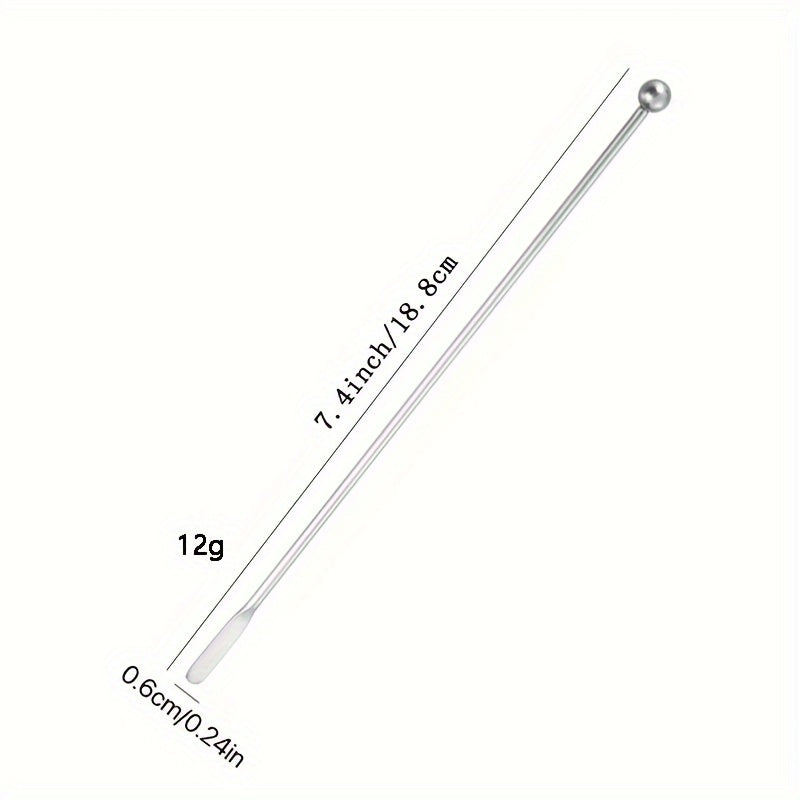 Stainless Steel Stirring Rod Multi-Purpose Coffee Cocktail Beverages Dishwasher Safe