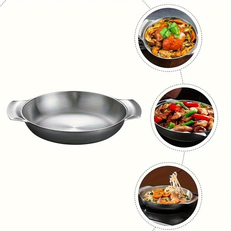 Stainless Steel Cooking Pot with Handles for Hot Pot Seafood Home Restaurant Use