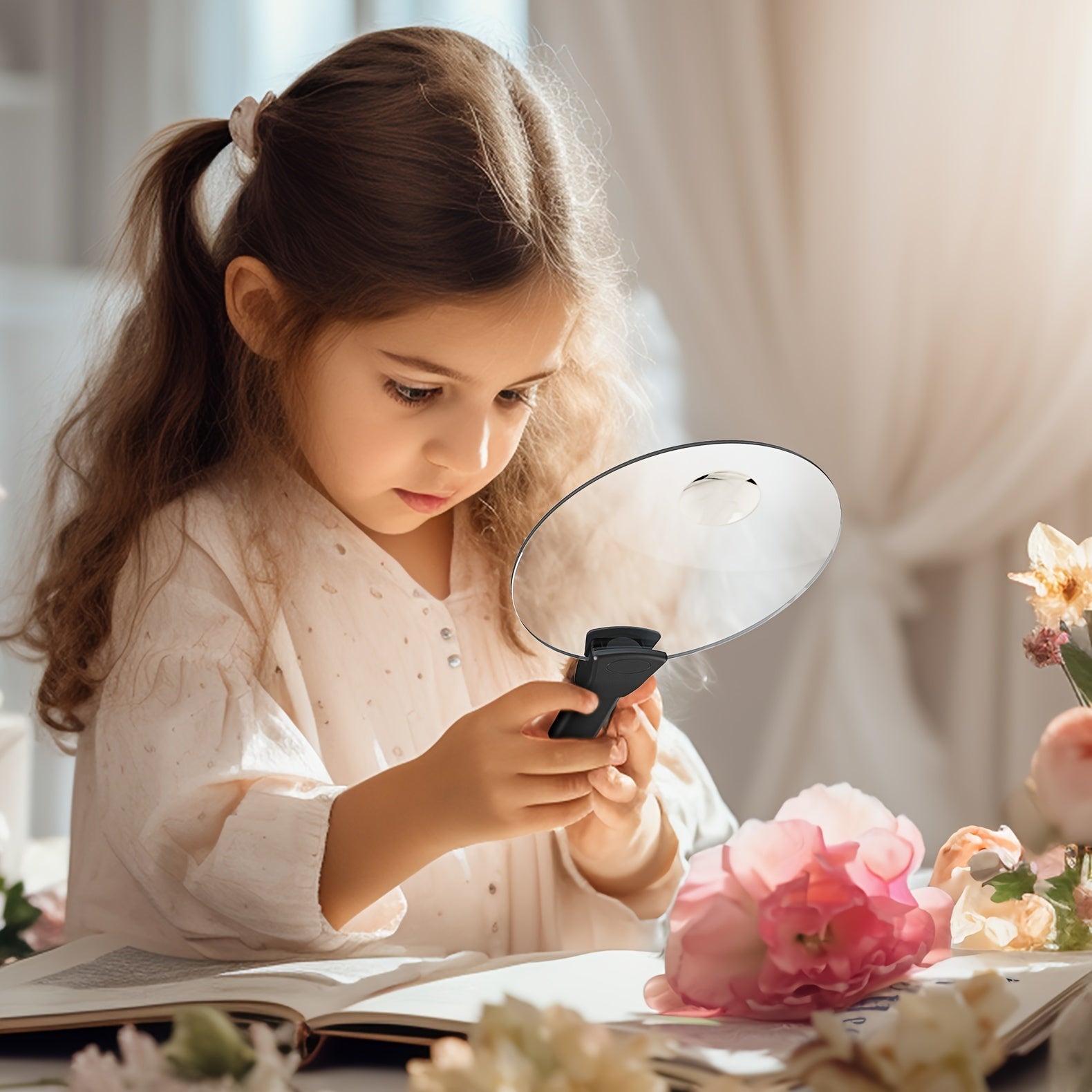 Lupa de lectura grande para personas mayores con aumento de 5X y 10X