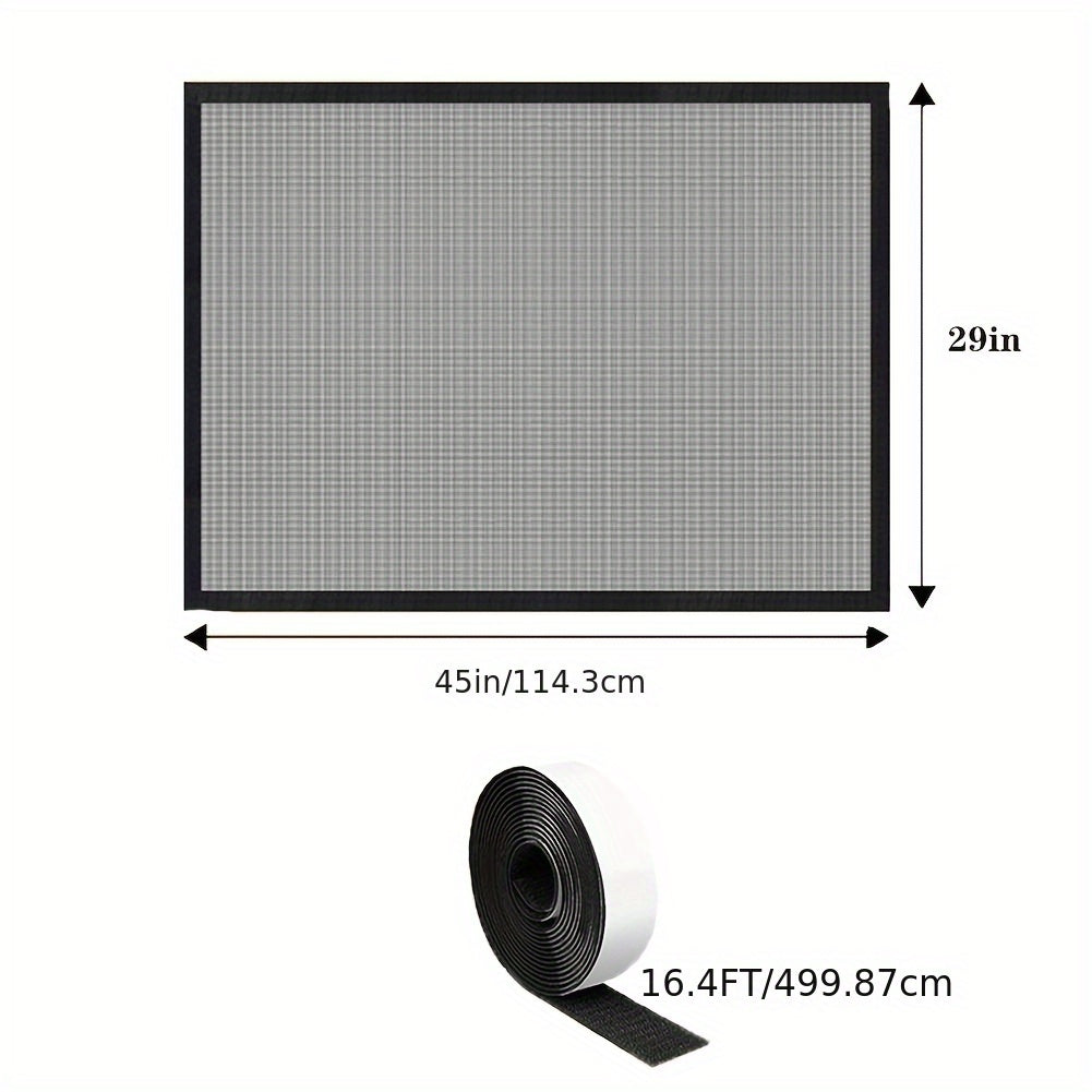 PVC Fireplace Screen Door Cover with Adhesive Mesh for Fireplace Protection Durable Easy to Install