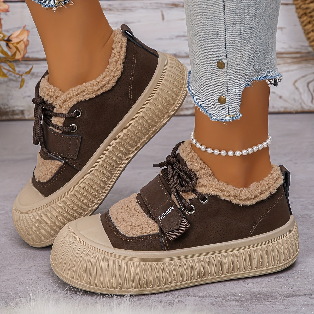 Women's Warm Plush Snow Boots Short Boots Winter Waterproof Black