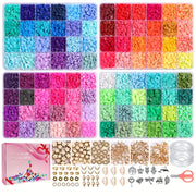 Set of 9600 Clay Beads for Jewelry Making, 96 Colors, DIY Necklace Kit