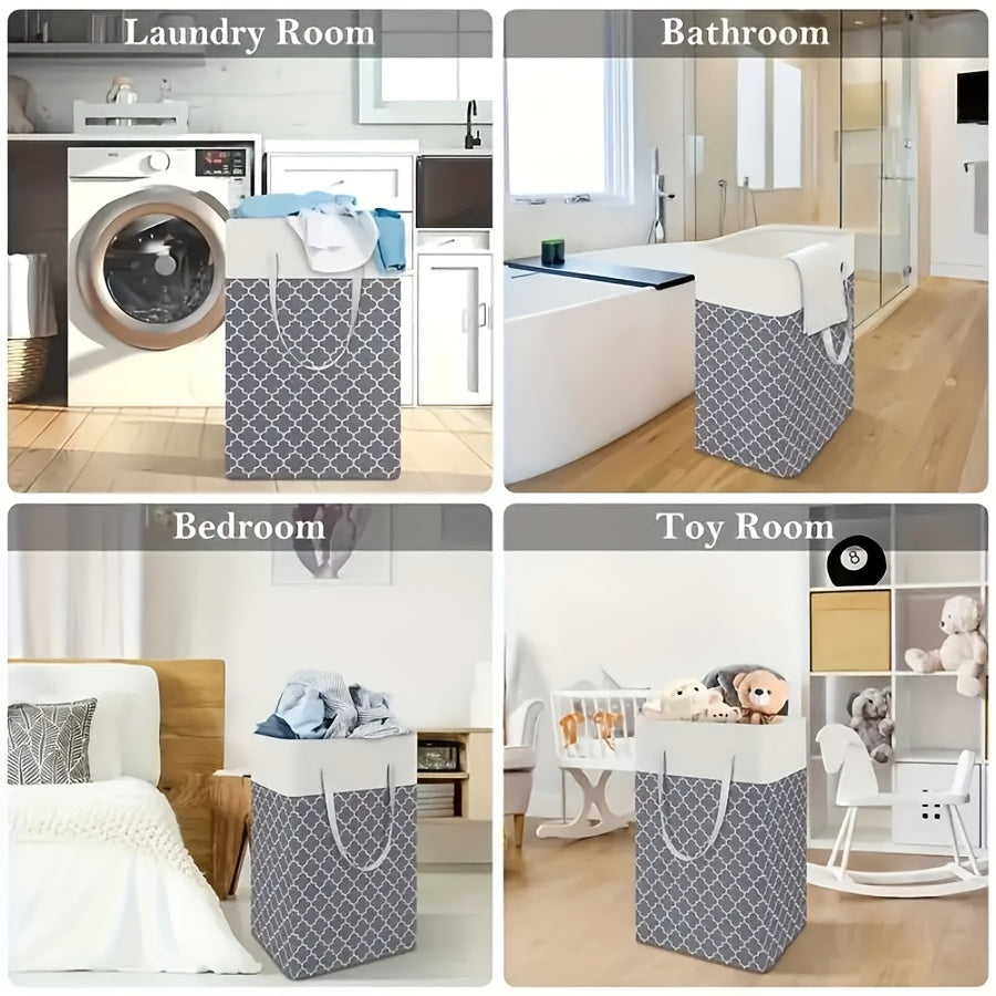 Laundry Storage Basket with Handles Hamper for Laundry Bathroom Bedroom Dorm