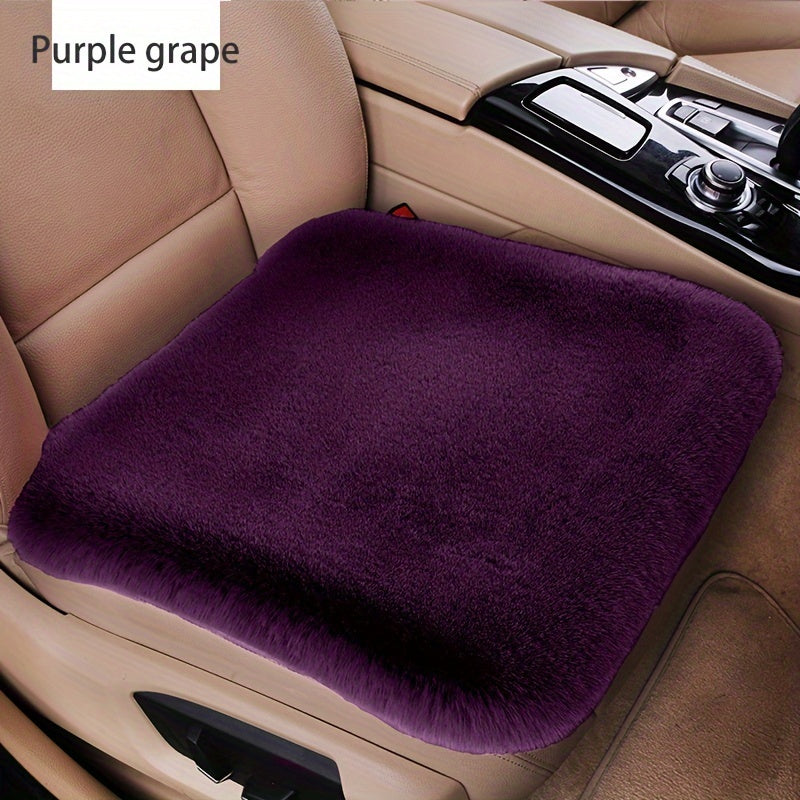 Winter Car Seat Mat Plush Knit Rectangular Soft Warm Seat Cover