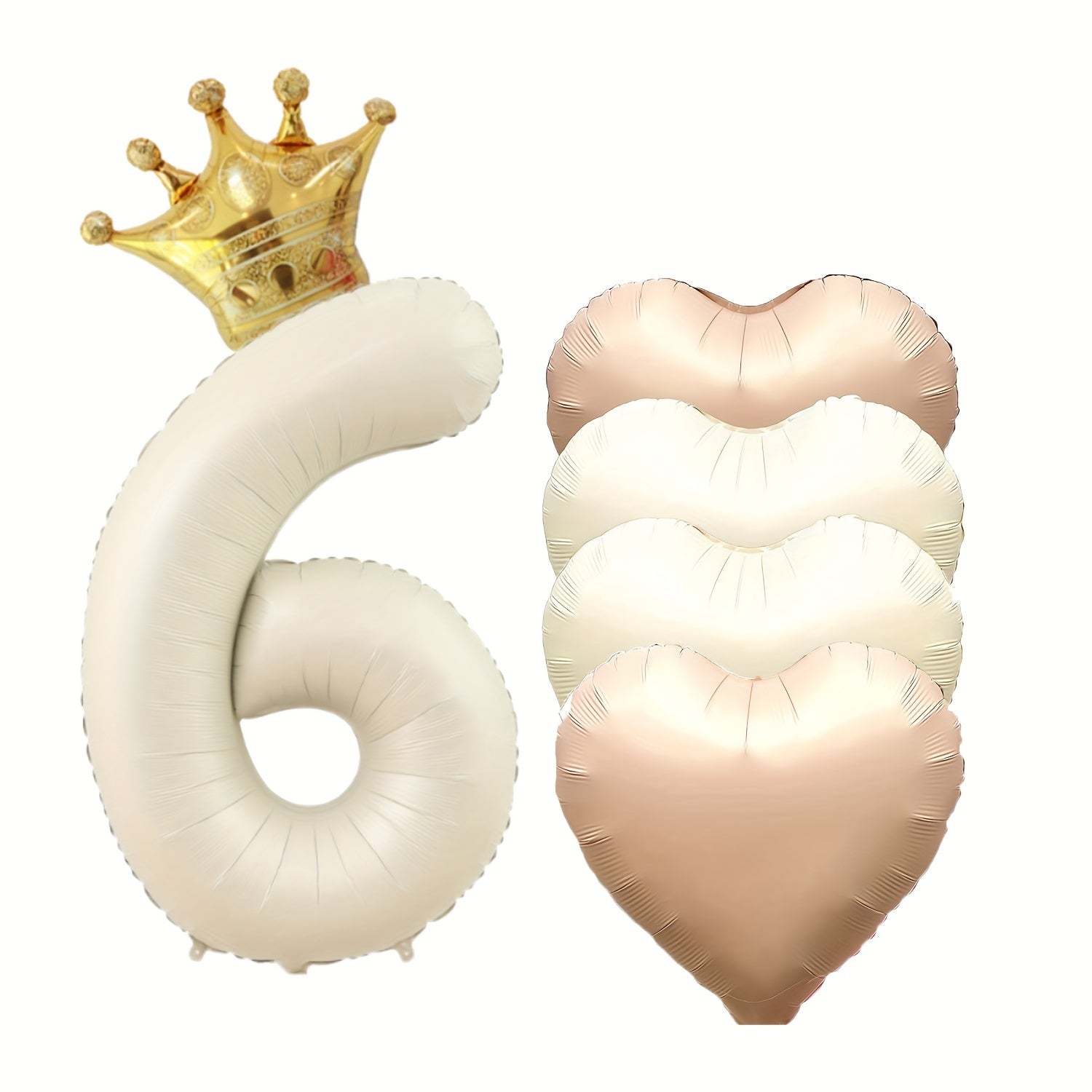 Tug'ilgan kunlari va tadbirlar uchun 6 ta raqamli folga baloni to'plami