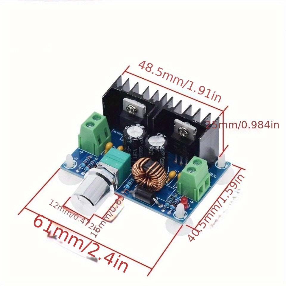 Convertidor Buck DC-DC ajustable PWM 4-40V a 1.25-36V 8A 200W con disipador de aluminio