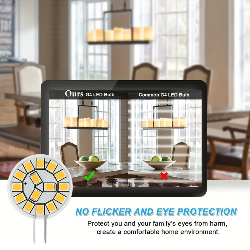 G4 LED lampochka 2W, 120° nur burchagi, 12V AC/DC, 200LM, tebranishsiz, landshaft/oshxona/post/joylashtirilgan yoritish o'rnini bosuvchi, iliq/tabiiy/sovuq oq (4 dona/8 dona)