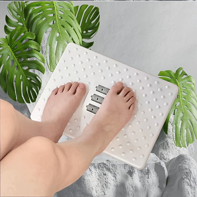 Reposa pies ergonómico plegable para oficina, soporte antideslizante para piernas, taburete con rodillos de masaje