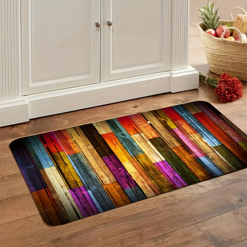 Colorful Geometric Floor Mat for Kitchen Home Decor Non-Slip Rug 24x36 Inches