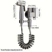 Stainless Steel Toilet Airbrush with Booster and Metal Corner Valve Rinse