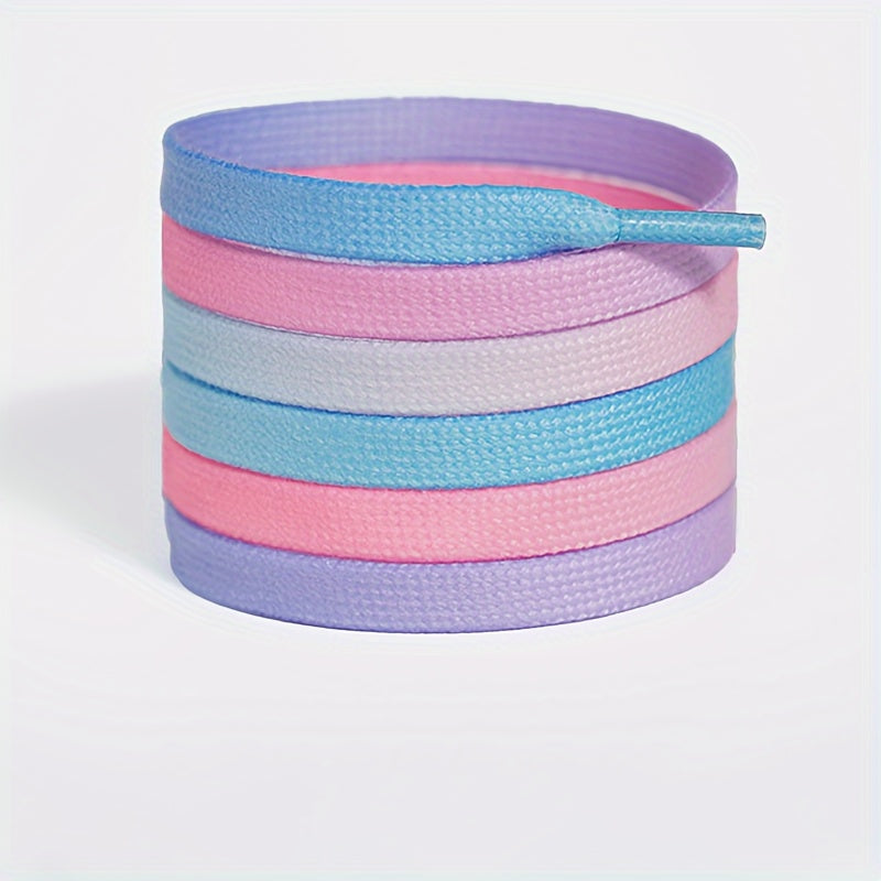 Unisex Canvas Shoelaces Vibrant Tie-Dye Multicolor for Sneakers and Sports