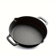 Thickened Cast Iron Skillet 26cm Dual Handles Non-Stick Oven Safe Induction