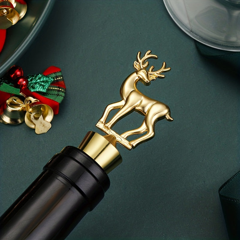 Stainless Steel Elk Shape Wine Stopper for Red Wine Champagne Bottles