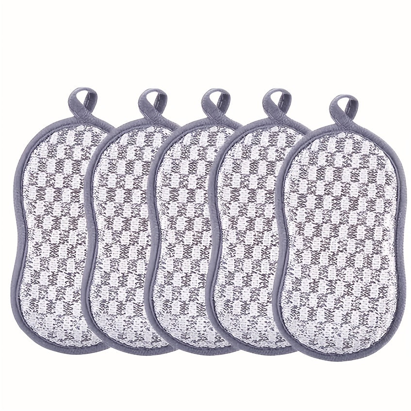 Set of 5 Multi-Purpose Kitchen Cleaning Sponges with Strong Scrub Pads