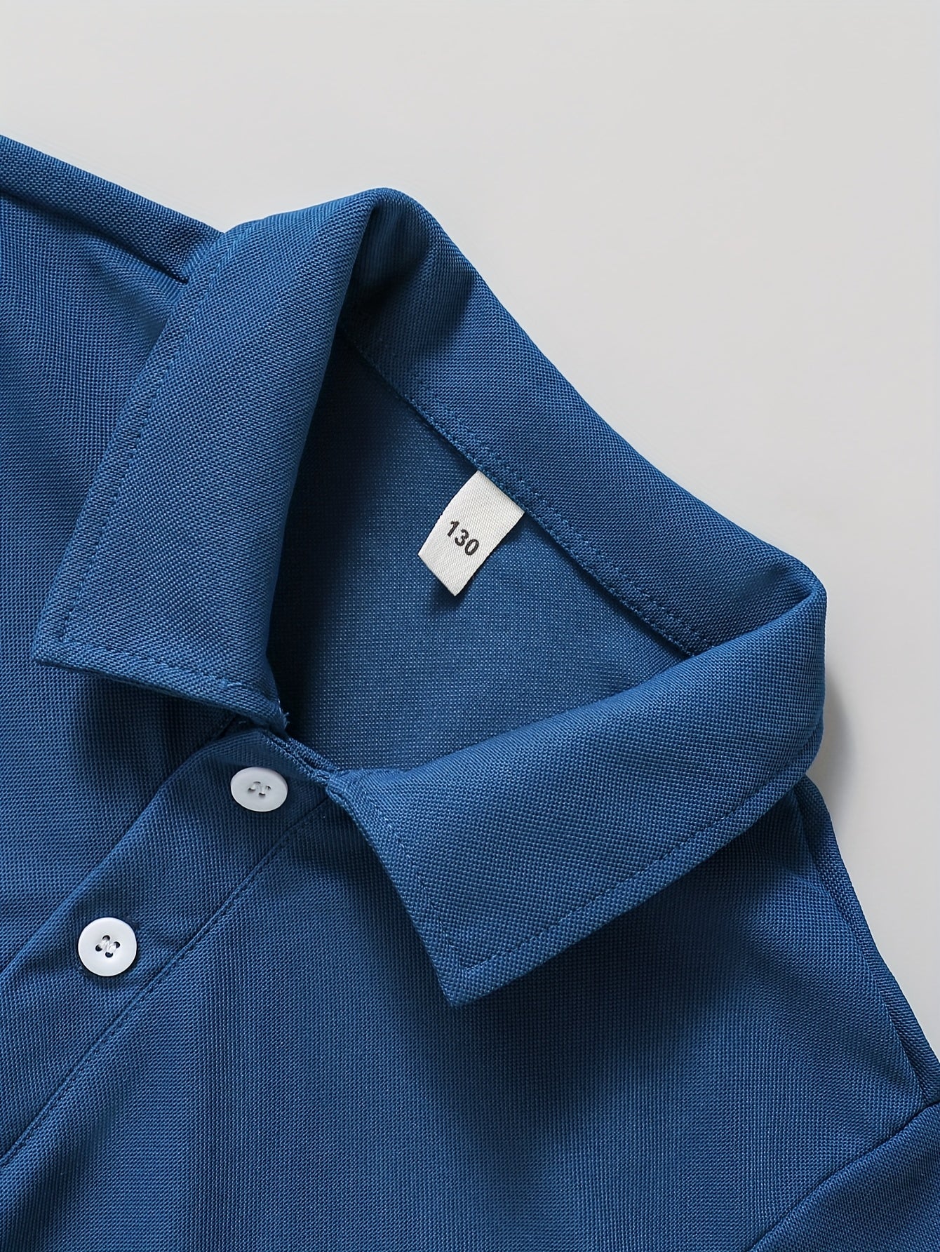 Boys Summer Shirts Short Sleeve Solid Color Knit Polyester Lapel Casual Loose Fit 3 Pack