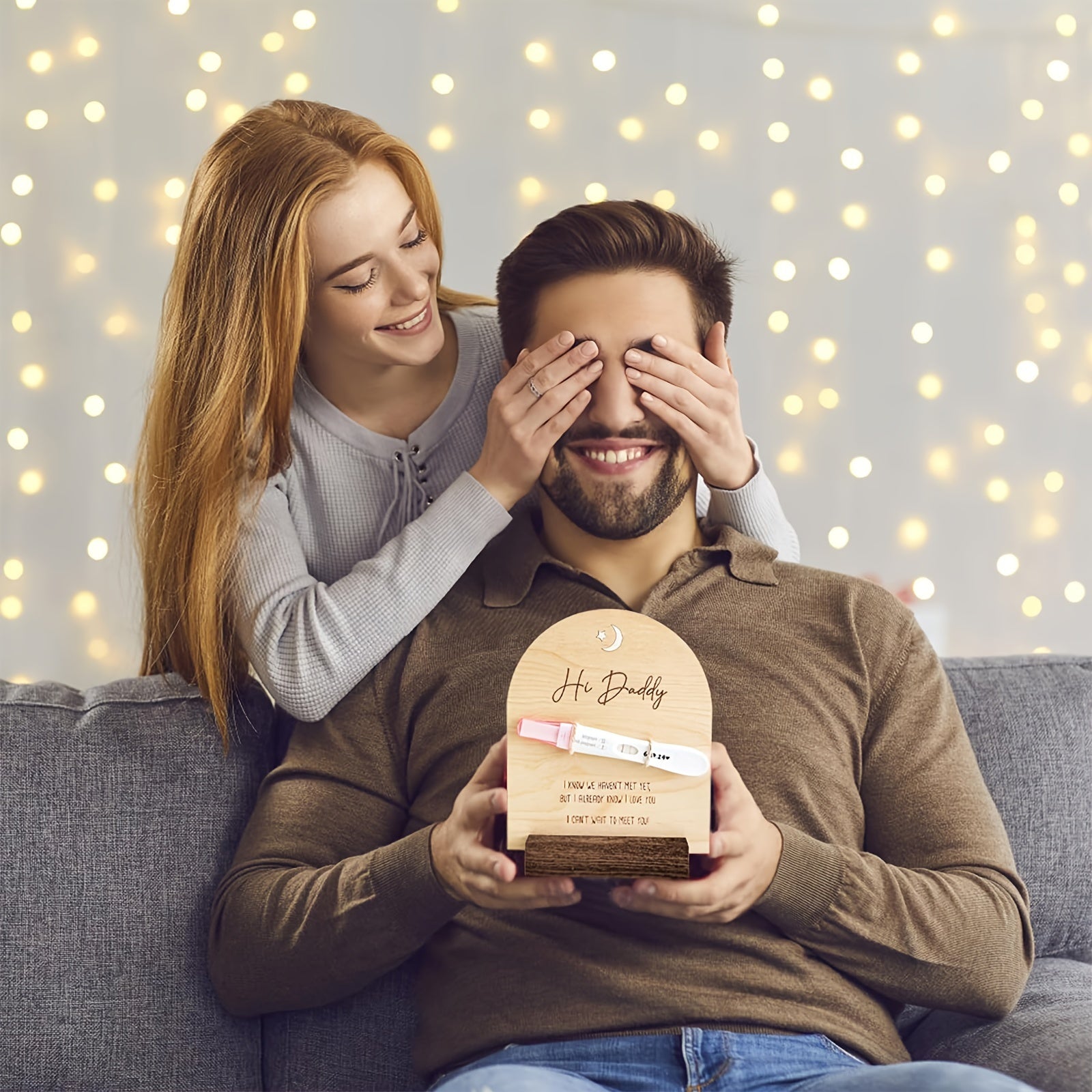 Деревянная рамка для коллажа с объявлением о беременности для будущих отцов с гравировкой, памятный сувенир