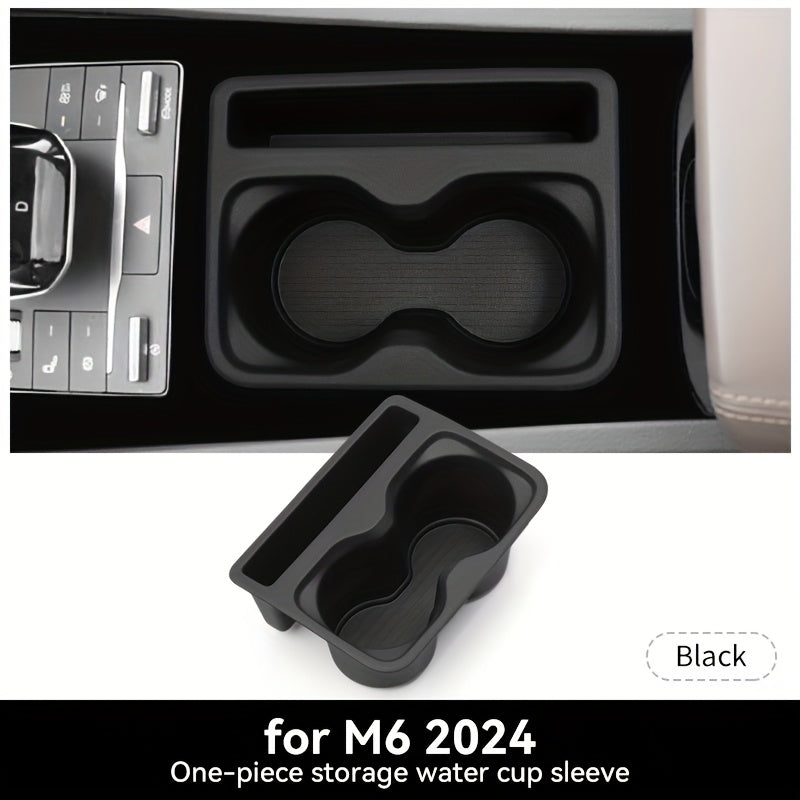 Center Car Interior Storage Tray Fixed Water Cup Holder Organizer Accessories