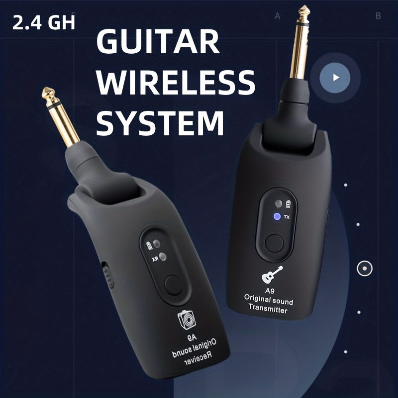 Receptor inalámbrico de guitarra de 2.4GHz para guitarras eléctricas y electroacústicas negro o azul