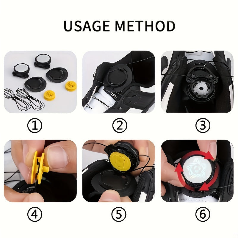 Pair of Universal Rotating Shoe Buckles for Sports and Casual Shoes