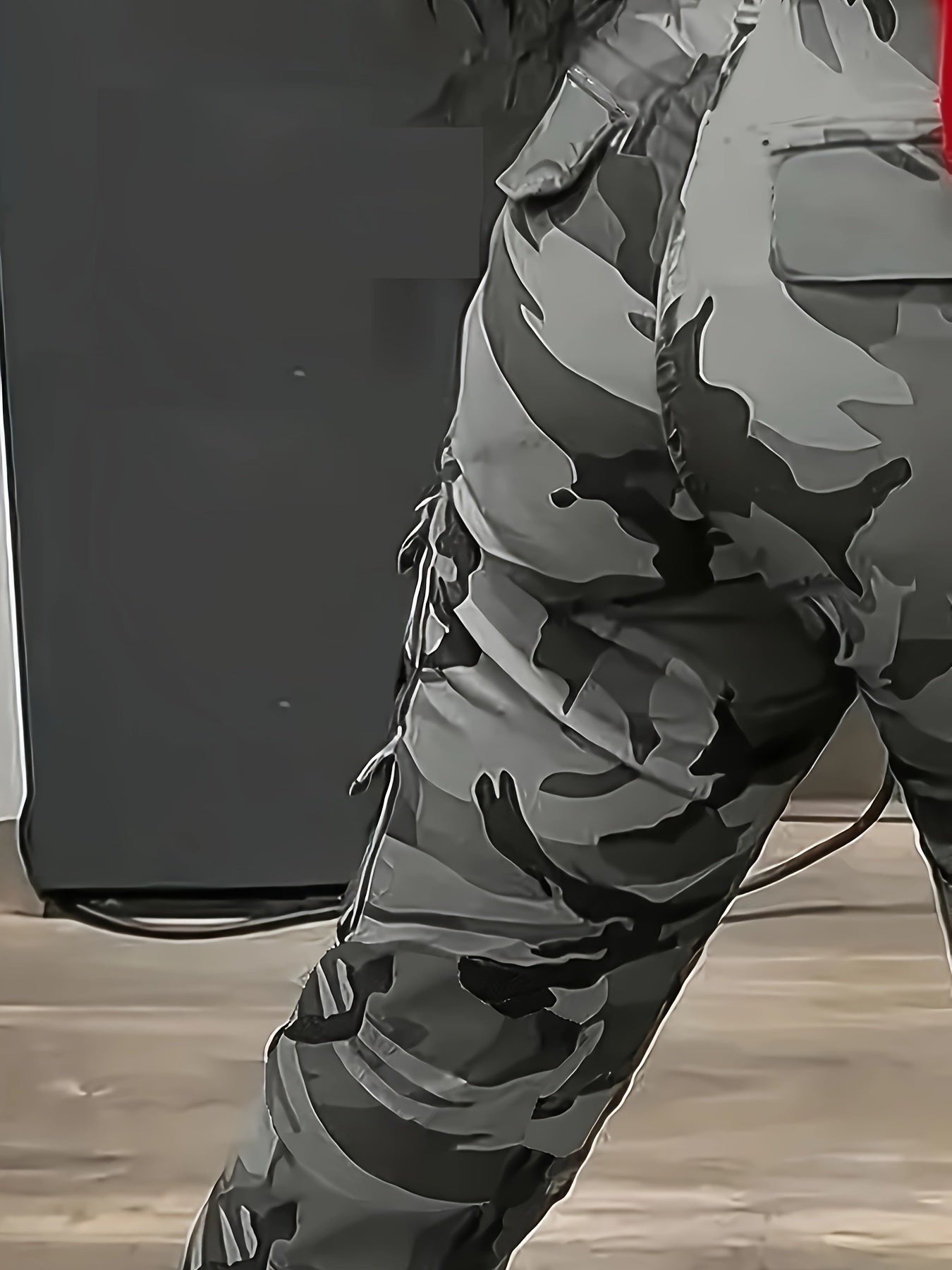 Ayollar uchun Camo Cargo Jeans yuqori darajali shahar uslubi mashina yuviladigan