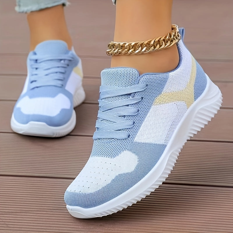 Women Casual Sports Shoes Breathable Mesh Slip-Resistant Color-Block