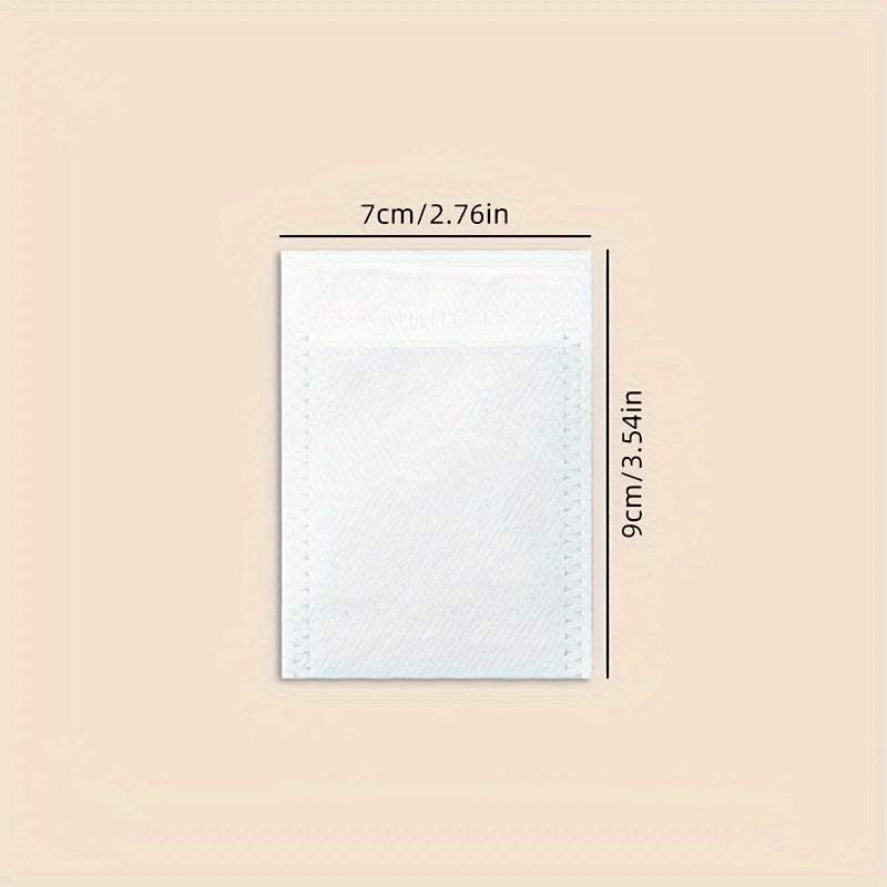 100 Disposable Drawstring Tea Bags for Loose Leaf Tea, Food Grade, Easy to Use