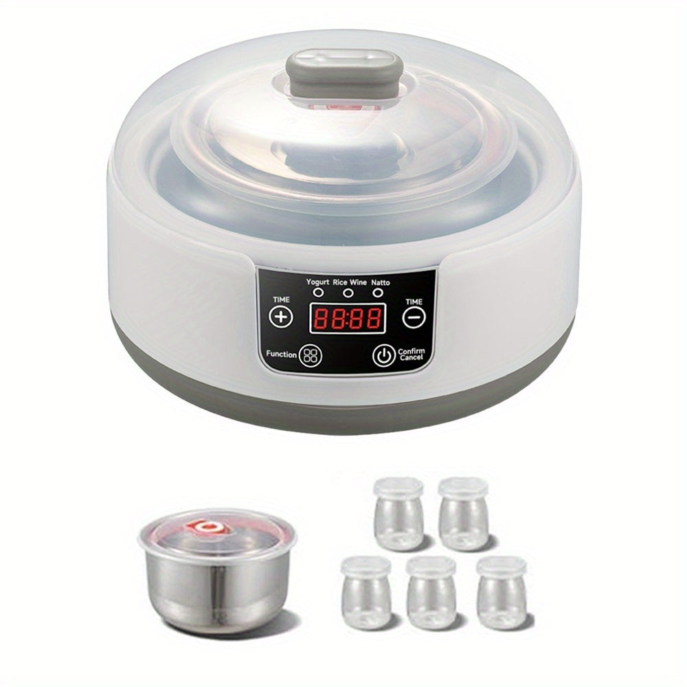 1.2L Elektr Probiotik Yogurt Natto Tayyorlash Mashinasi LED displey 304 po'lat