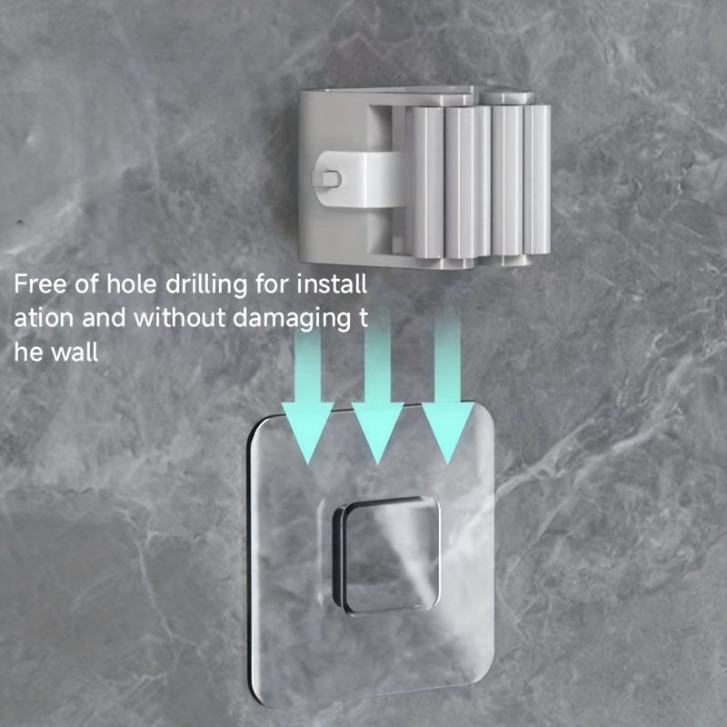 Gancho de pared de acero inoxidable para almacenamiento de fregona y escoba